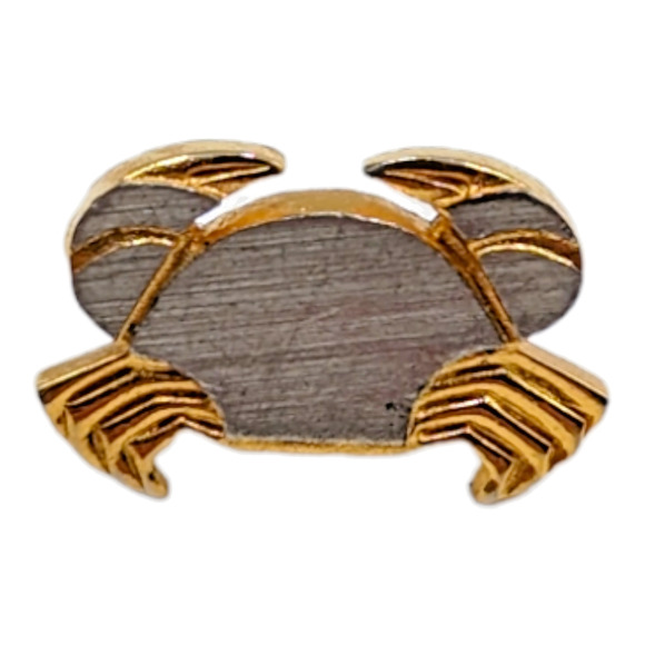 Other - Silver and Gold Tone Crab Hat Lapel Pin Sea Life Cancer
